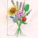 Mini Building Block Flower Set Multiple Designs Durable Plastic