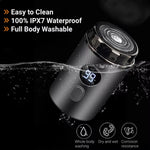 Mini Electric Shaver USB Rechargeable Waterproof Stainless Steel Blades