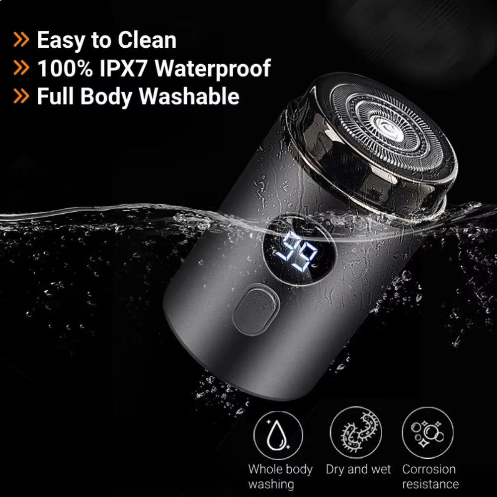 Mini Electric Shaver USB Rechargeable Waterproof Stainless Steel Blades