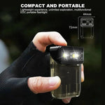 Mini Flashlight USB Rechargeable Clip & Battery Display