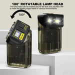 Mini Flashlight USB Rechargeable Clip & Battery Display