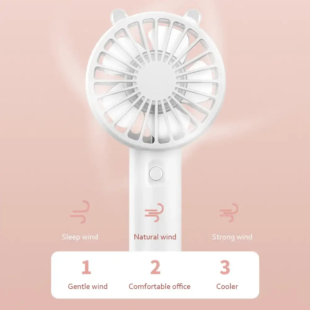 Mini Hand Fan USB Rechargeable Quiet 2 Pack
