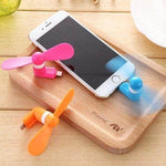 Mini Phone Fan Plug-In Lightweight Soft Blade