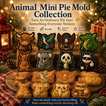 Mini Pie Mold Animal-Shaped Raised Details Set of 8