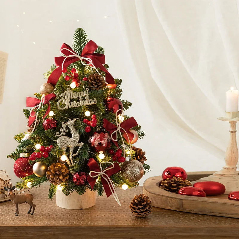 Mini Pre-Lit Christmas Tree Tabletop Decor