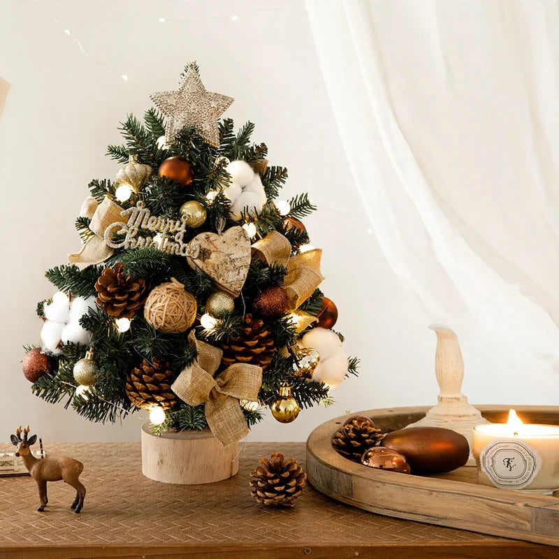 Mini Pre-Lit Christmas Tree Tabletop Decor