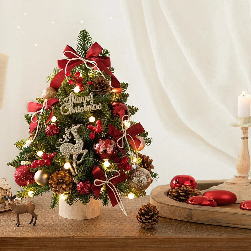 Mini Pre-Lit Christmas Tree Tabletop Decor