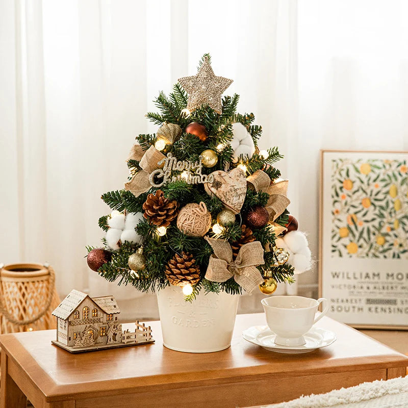 Mini Pre-Lit Christmas Tree Tabletop Decor