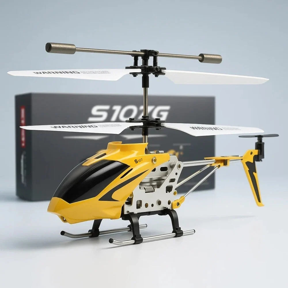 Mini RC Helicopter Indestructible Metal Frame Gyro-Stabilized