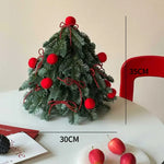 Mini Tabletop Christmas Tree 13.8 Inch Felt Ornaments
