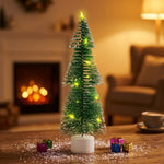 Mini Tabletop Christmas Tree Faux Pine Warm White LED