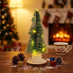 Mini Tabletop Christmas Tree Faux Pine Warm White LED