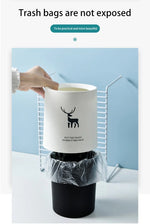 Mini Trash Can Double-Layer Compact Plastic Desktop Bin