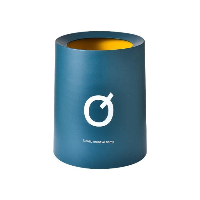 Mini Trash Can Double-Layer Compact Plastic Desktop Bin