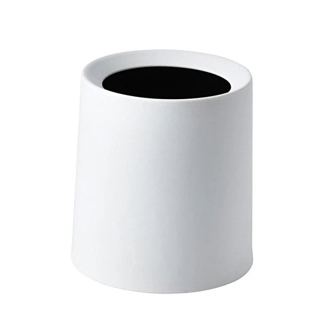 Mini Trash Can Double-Layer Compact Plastic Desktop Bin