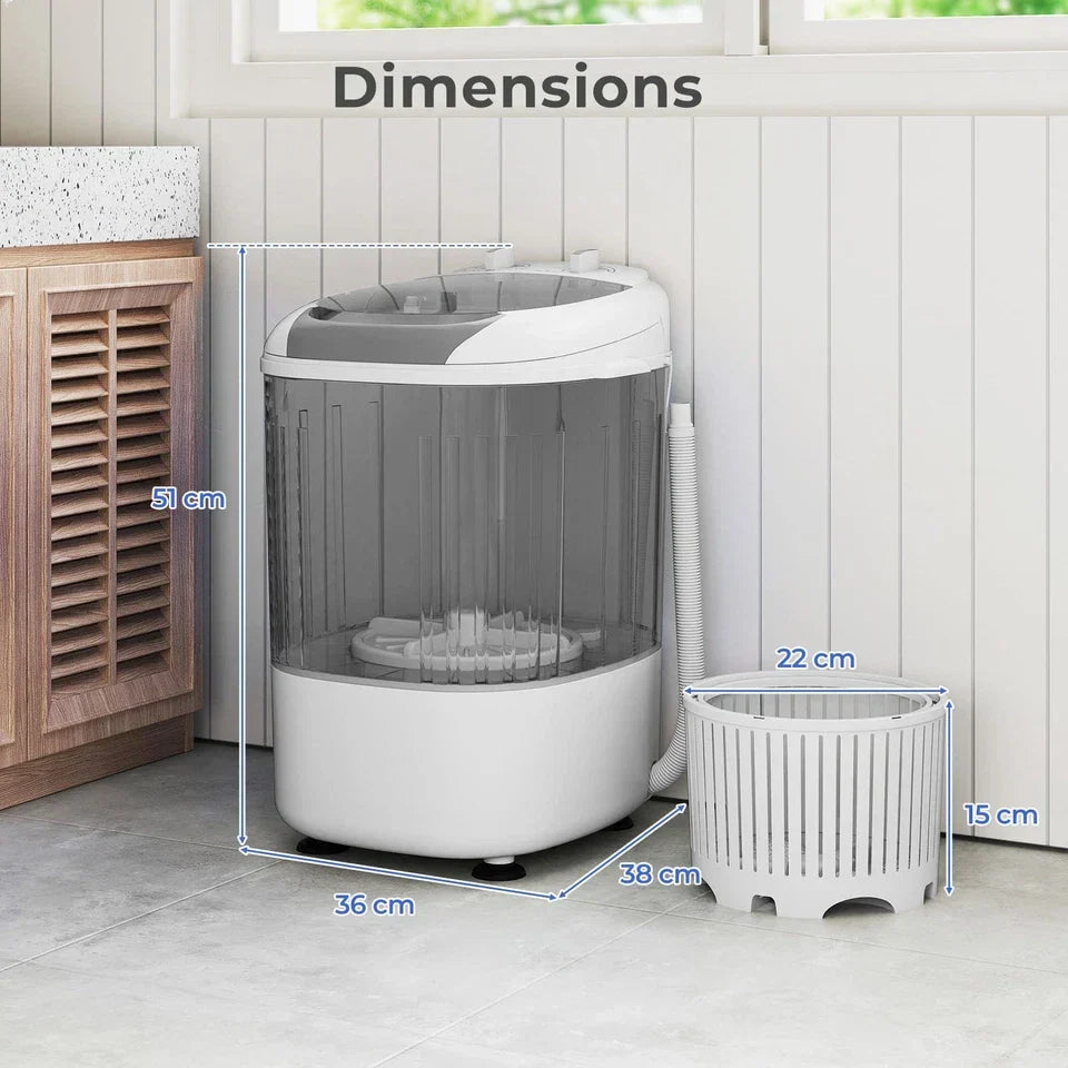 Mini Washing Machine 2.5kg Capacity Wash & Spin