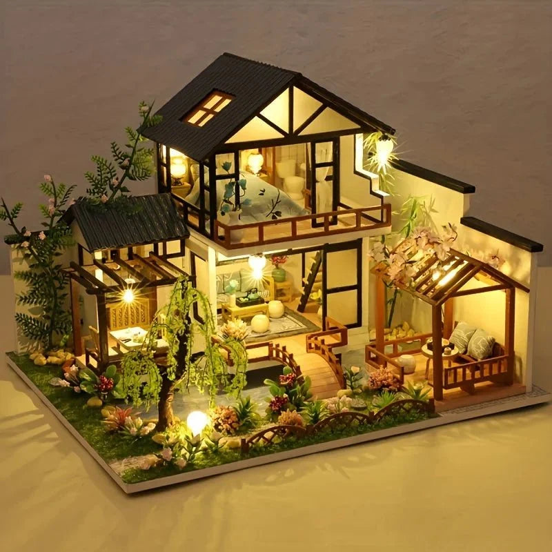 Miniature House Kit Wooden DIY Building Model