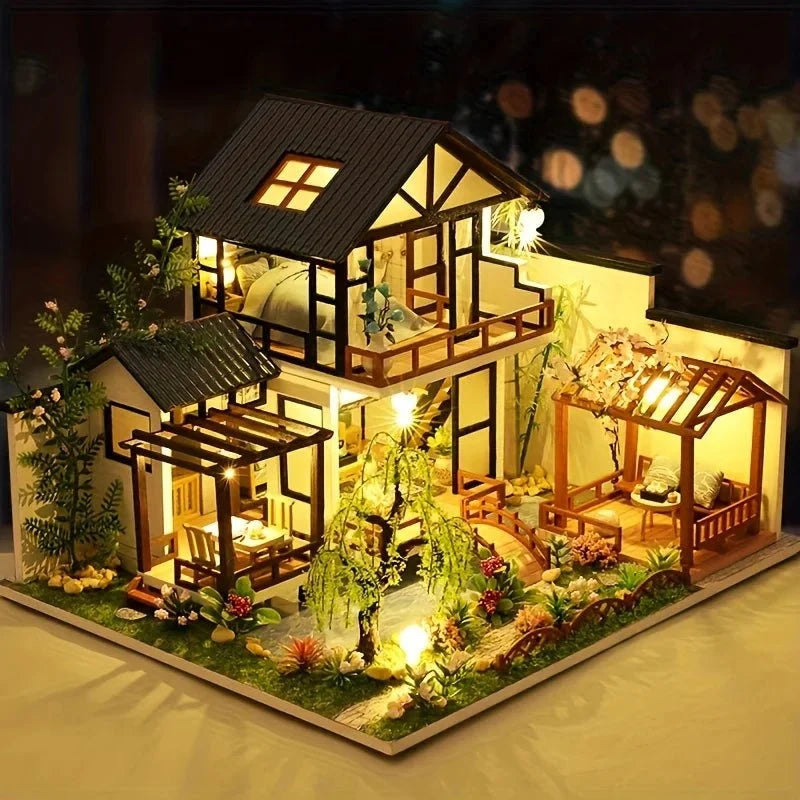 Miniature House Kit Wooden DIY Building Model
