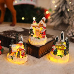 Miniature Snow Scene Handcrafted Soft LED Battery Free