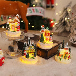 Miniature Snow Scene Handcrafted Soft LED Battery Free