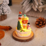 Miniature Snow Scene Handcrafted Soft LED Battery Free