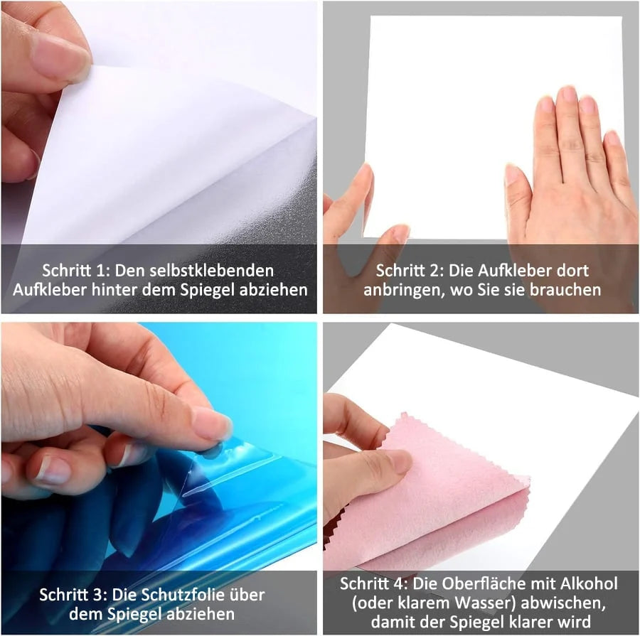 Mirror Film Self-Adhesive Shatterproof Cut-To-Size