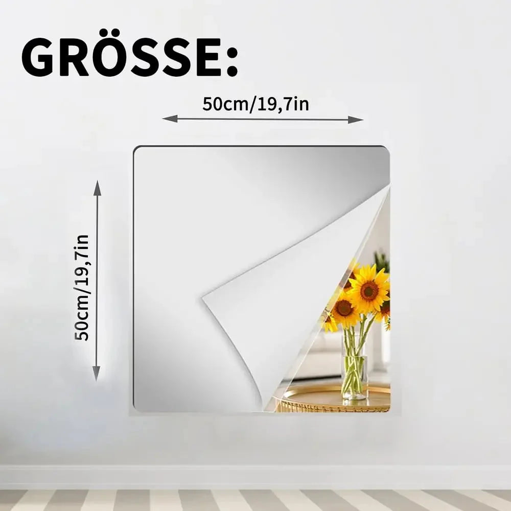 Mirror Film Self-Adhesive Shatterproof & Flexible