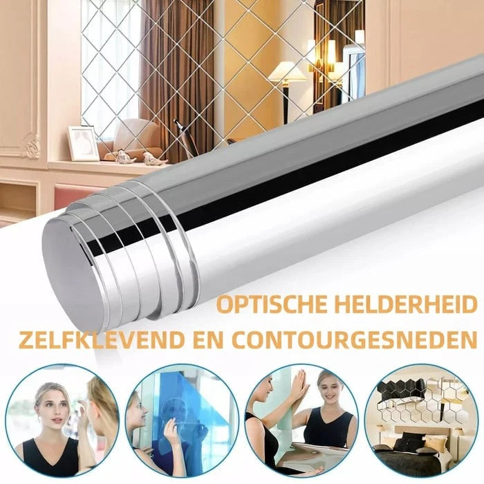 Mirror Sheet Flexible Shatter-Resistant Self-Adhesive PET