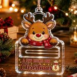 Money Gift Holder Festive Snowman Clear Plastic Compact