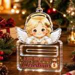 Money Gift Holder Festive Snowman Clear Plastic Compact