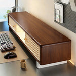 Monitor Riser Wood Two-Tier Cable Management