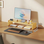 Monitor Riser Wood Two-Tier Cable Management