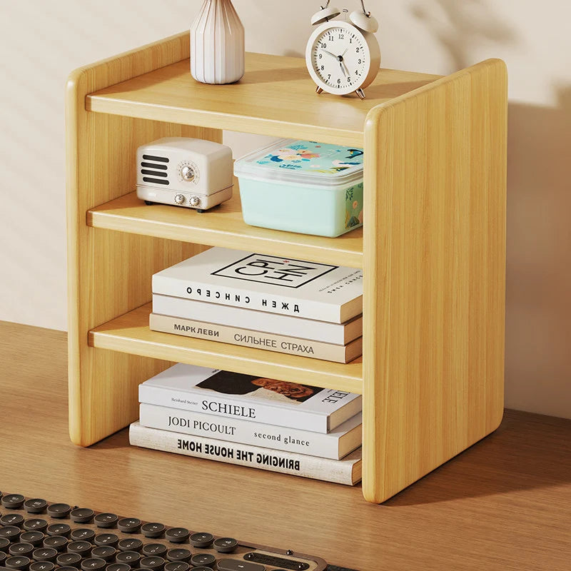 Monitor Riser Wood Two-Tier Cable Management