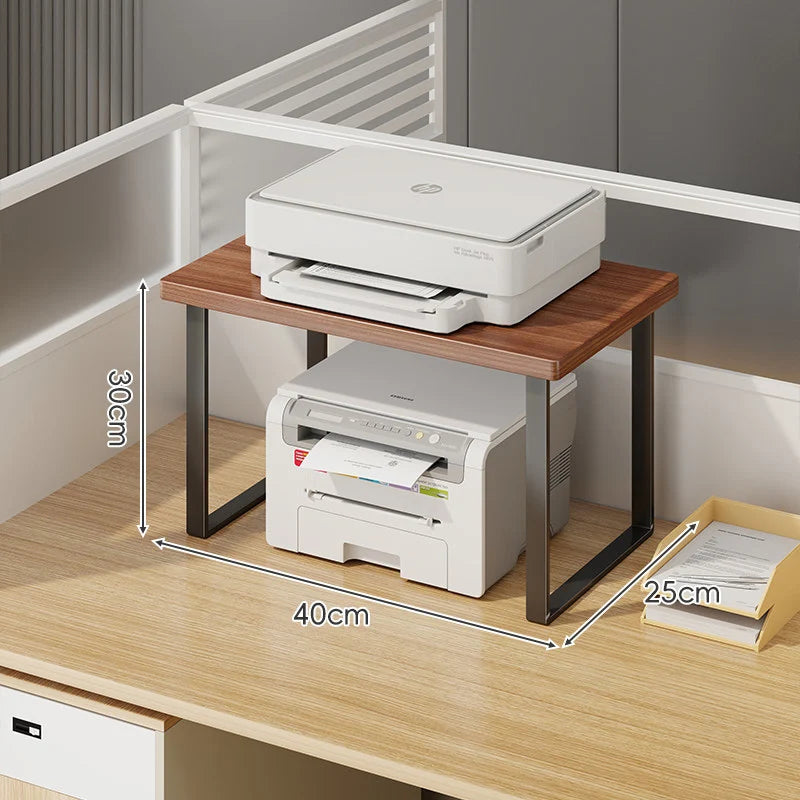 Monitor Stand Raised Shelf With Under-Shelf Storage