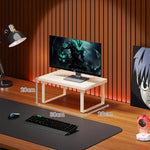 Monitor Stand Solid Wood Space-Saving Non-Slip Feet