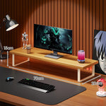 Monitor Stand Solid Wood Space-Saving Non-Slip Feet