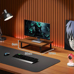 Monitor Stand Solid Wood Space-Saving Non-Slip Feet