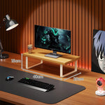 Monitor Stand Solid Wood Space-Saving Non-Slip Feet