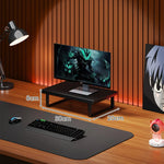 Monitor Stand Solid Wood Space-Saving Non-Slip Feet