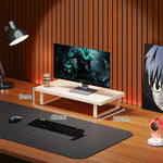 Monitor Stand Solid Wood Space-Saving Non-Slip Feet