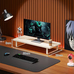 Monitor Stand Solid Wood Space-Saving Non-Slip Feet