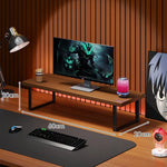 Monitor Stand Solid Wood Space-Saving Non-Slip Feet