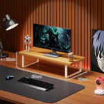Monitor Stand Solid Wood Space-Saving Non-Slip Feet