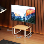 Monitor Stand Wood-Look Top Under-Shelf Storage Non-Slip Pads