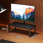 Monitor Stand Wood-Look Top Under-Shelf Storage Non-Slip Pads
