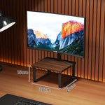 Monitor Stand Wood-Look Top Under-Shelf Storage Non-Slip Pads
