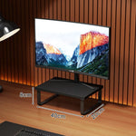 Monitor Stand Wood-Look Top Under-Shelf Storage Non-Slip Pads