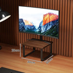 Monitor Stand Wood-Look Top Under-Shelf Storage Non-Slip Pads