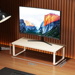 Monitor Stand Wood-Look Top Under-Shelf Storage Non-Slip Pads
