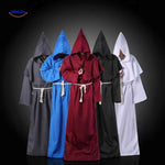 Monk Costume Robe Hooded Cotton Blend With Rope Belt